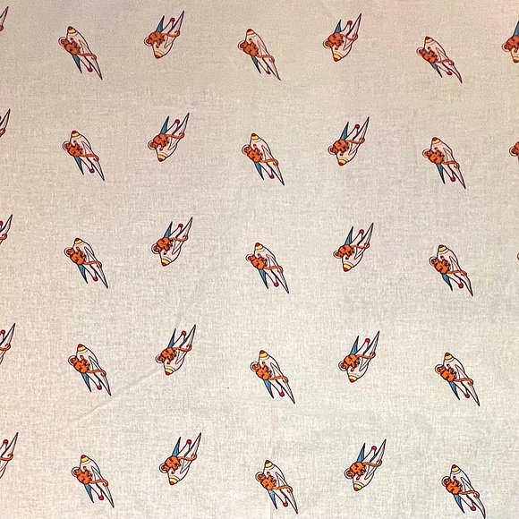 Vintage Monkey on a Rocket Print Scarf - Picture 3 of 4